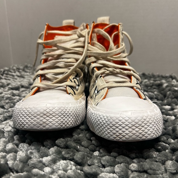 Converse Kids Sneakers in Cream and Orange - Picture 4 of 5
